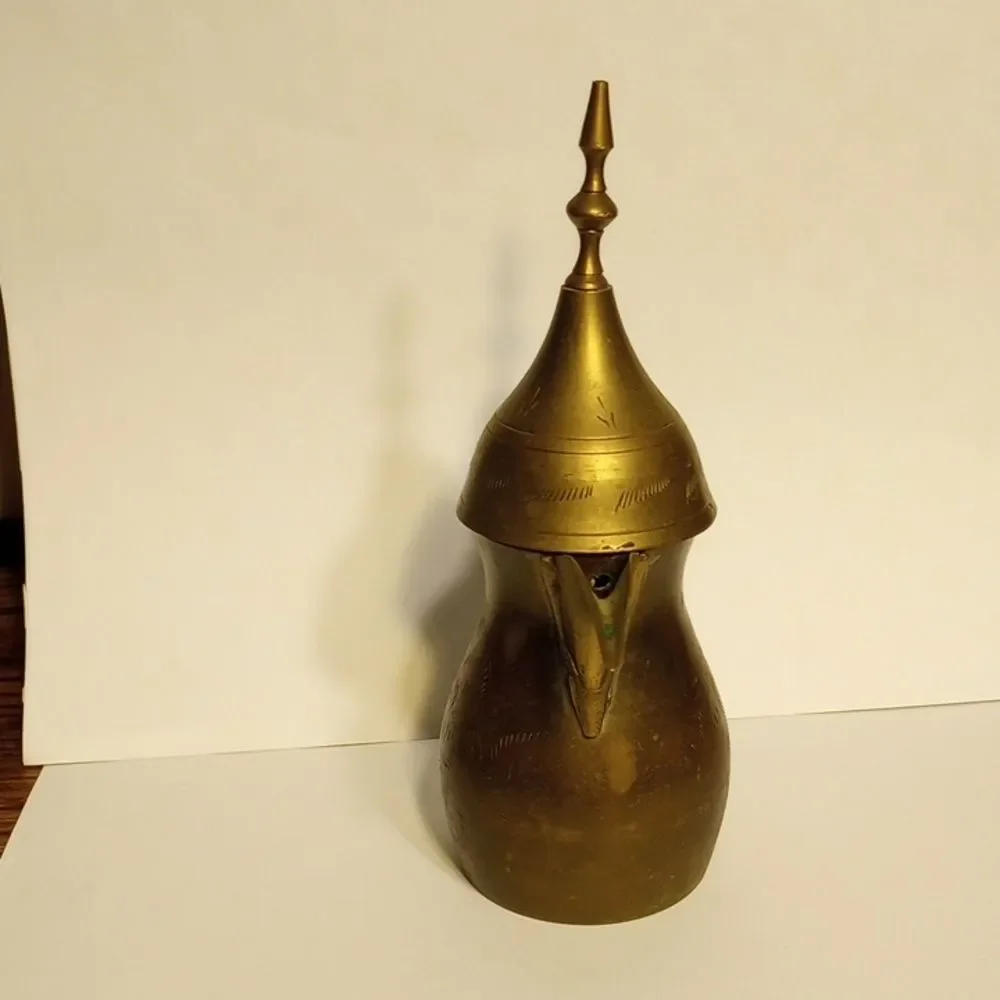 Vintage Brass Dallah Bedouin Coffee Pot